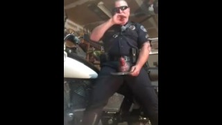 Cop jerking off