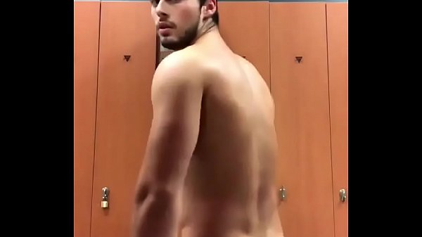cute man in locker room