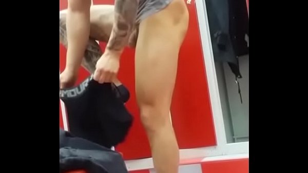 Hot tattoed russian guy in locker room