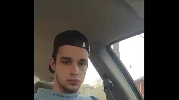 Hot Twink’s car cock stroking