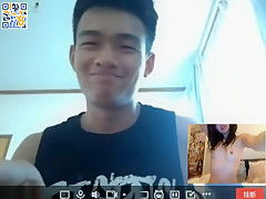 sporty chinese man jerks his cock