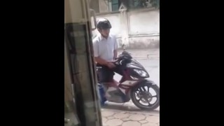 bike wank., real young Asian gay
