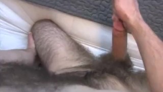 Hairy Straight guy play is own