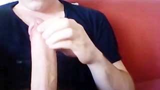 HORSE HUNG WHITE BOY beating his dick