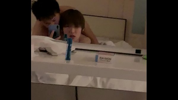Korean & Chinese Gay Boyfriends in Hotel, Asian gay cumshot