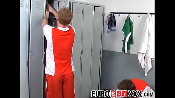 Locker room euros Ryan and Justin fucking hard in jockstrap