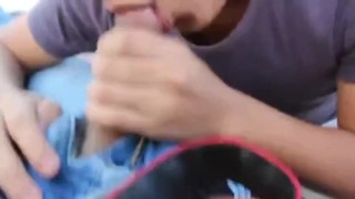 Public. Sucking My Buddy After School, Rooftop Fun.