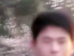 two chinese boys having good time