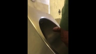 Daddy Waving His Fat Cock at the Urinal