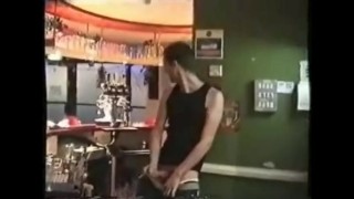 English barman wanking
