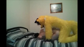 skinny twink fuck by mascot