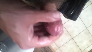 Uncut cum churning milky edging wank in public, homemade gay videos