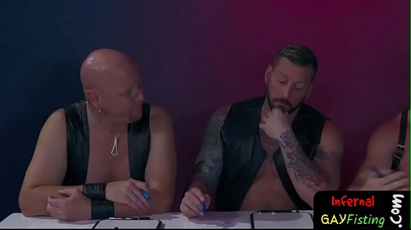 Gaping BDSM slave fisted on all fours