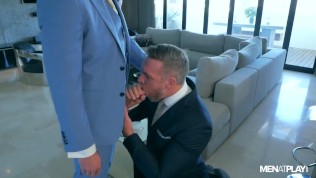 Andre Convinces Alex to get On His Knees, gay anal sex
