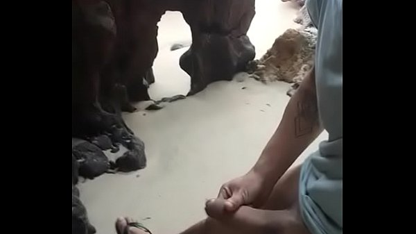 Jerkinf off in beach