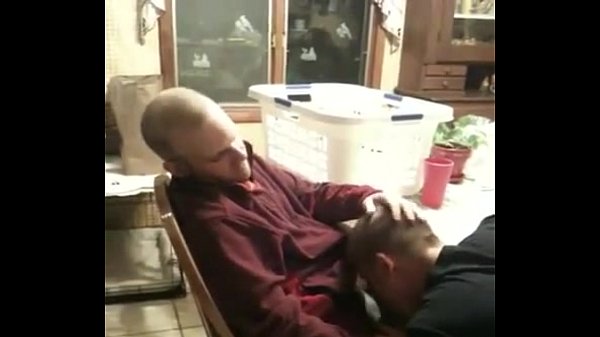 Straight guy gets a blowjob from gay friend