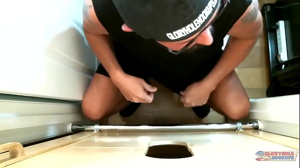 Large Chocolate Glory Hole Blowjob