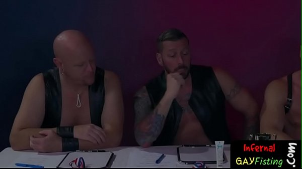 Fisting foursome leaves twinks gaping