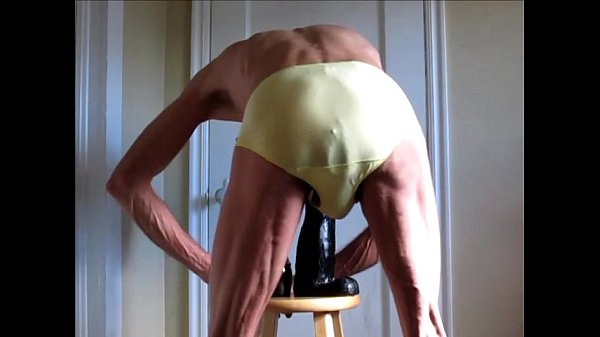 Panties Down For Double Fucking Huge Anal Dildos