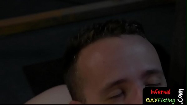 Tattooed stud bent over and anally fisted